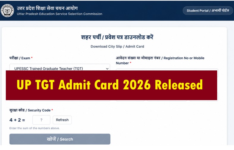 Sarakari Result UP TGT Admit Card 2026 Link